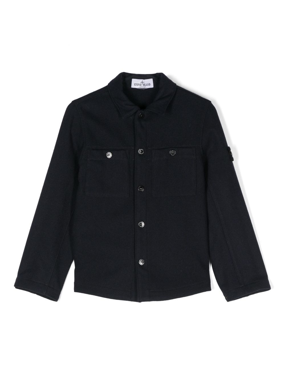 Stone Island Junior 罗盘徽章衬衫 - 蓝色
