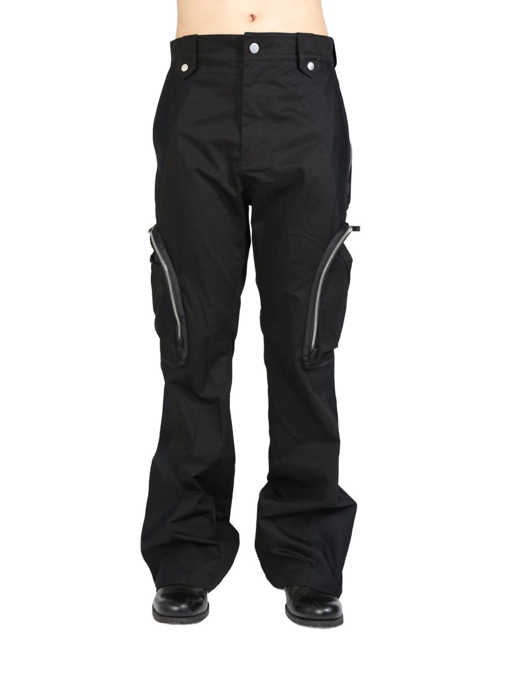 FFFPOSTALSERVICE flared cargo trousers - 黑色