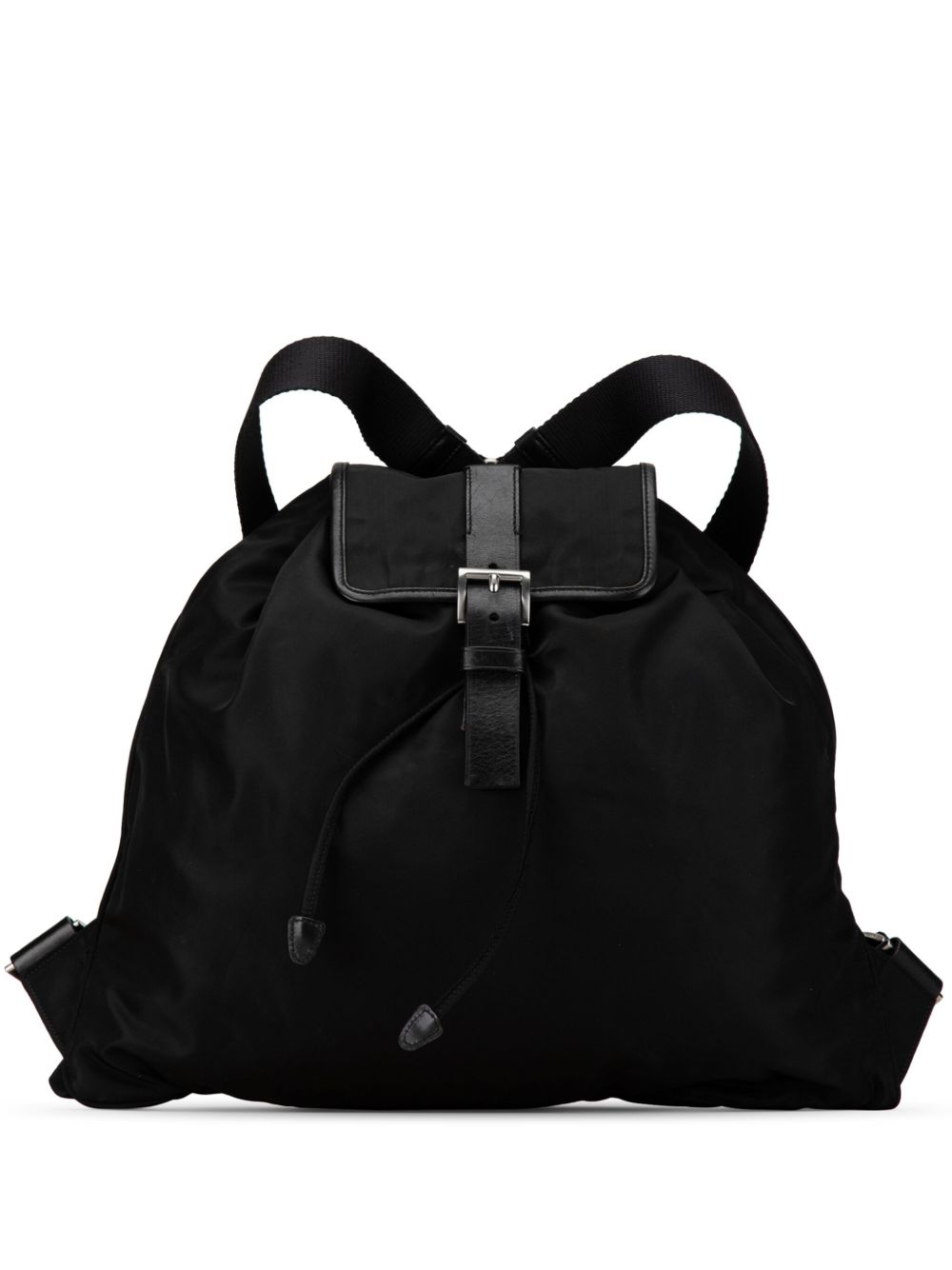 Prada Pre-Owned Tessuto 双肩包（2000-2013年典藏款） - 黑色