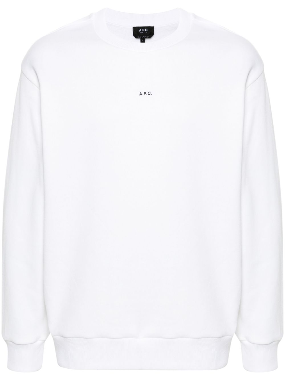 A.P.C. logo印花棉卫衣 - 中性色