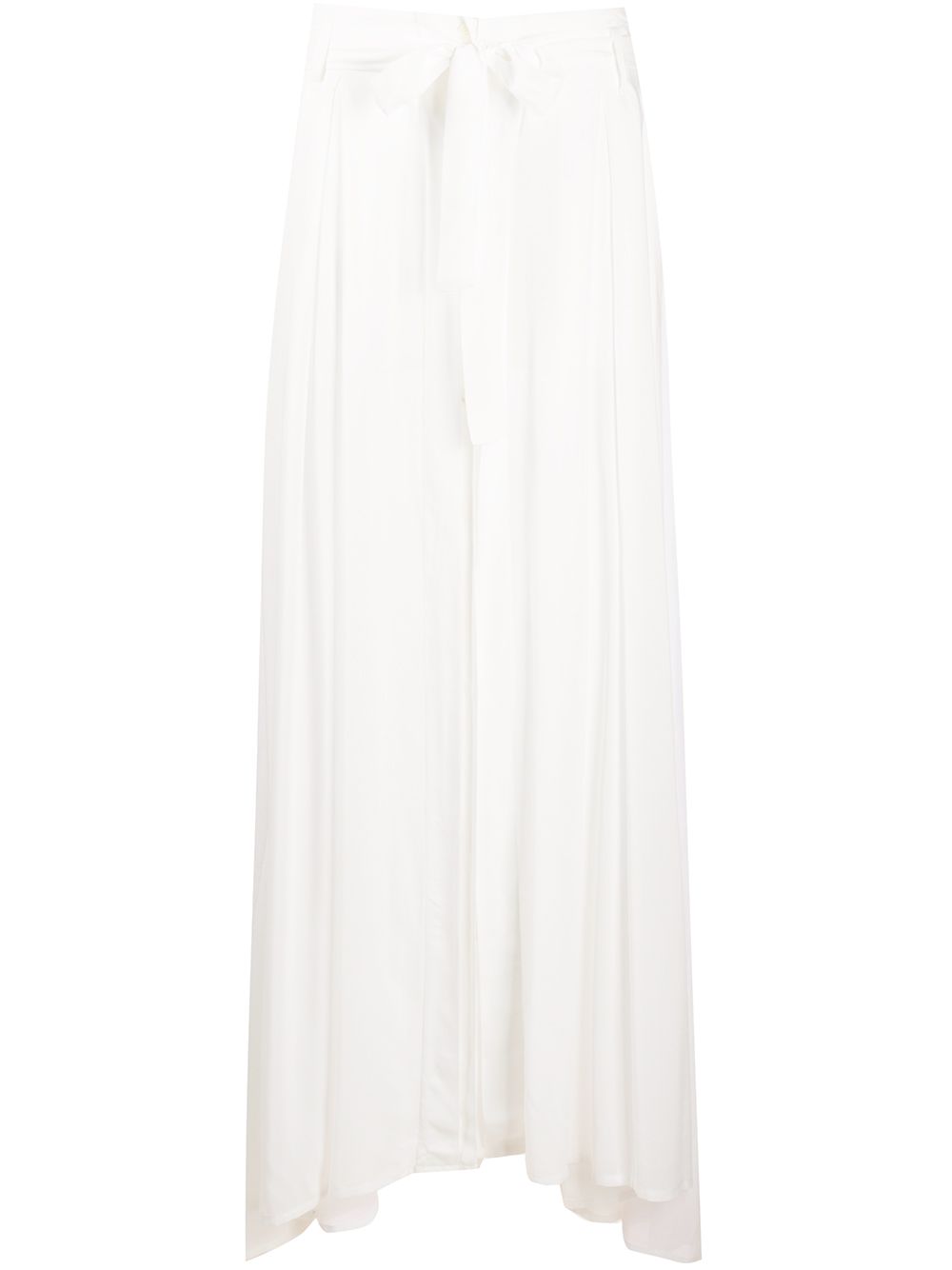 Ann Demeulemeester 系腰带褶饰半身裙 - 白色