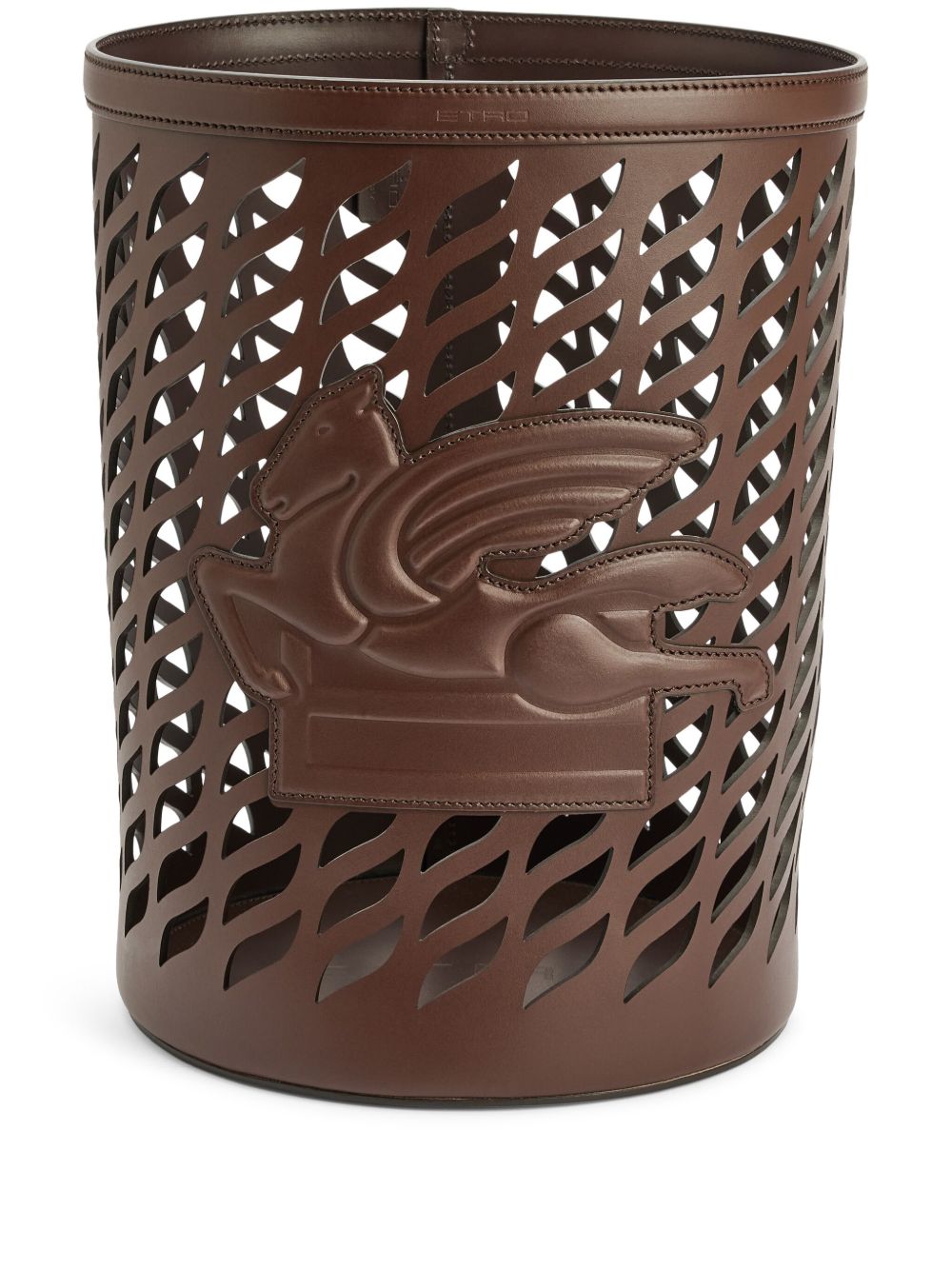 ETRO HOME Pegaso 图案皮质花瓶 - 褐色