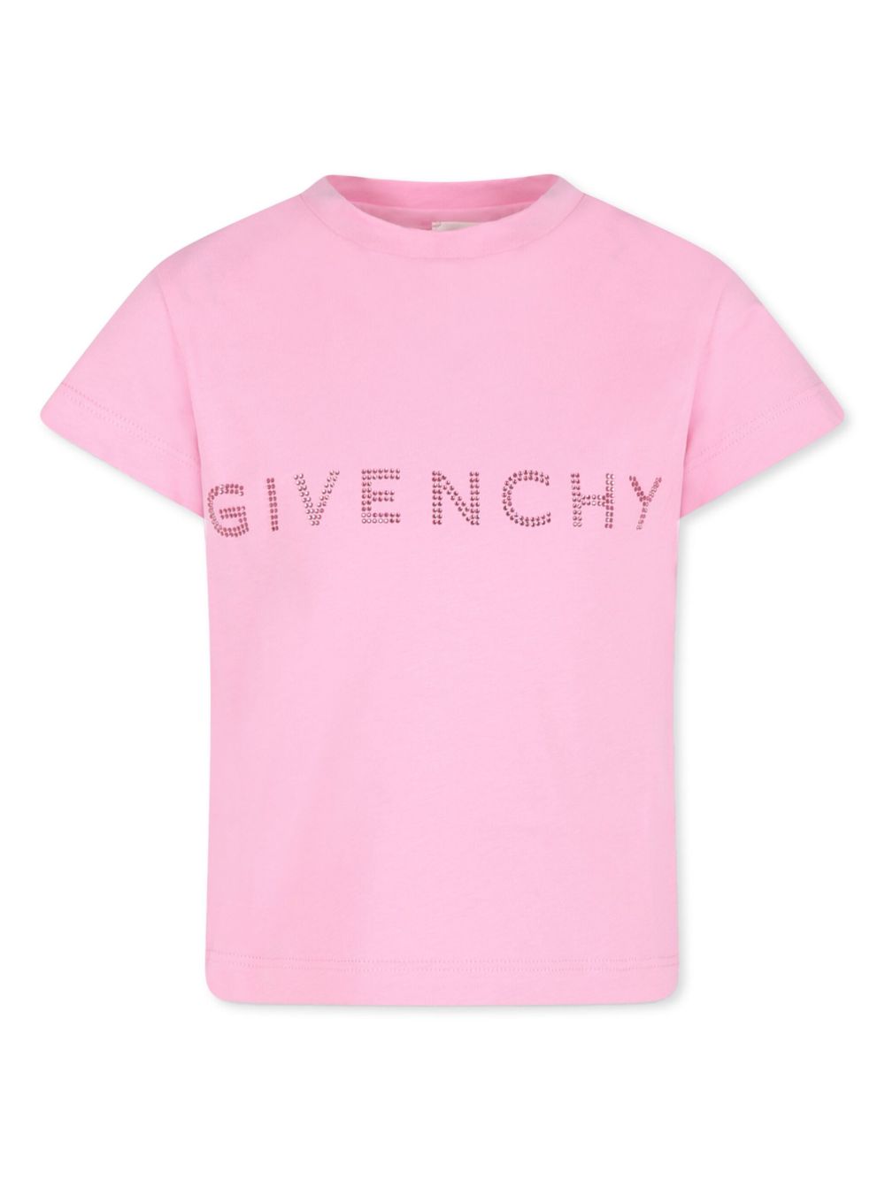 Givenchy Kids logo印花棉T恤 - 粉色