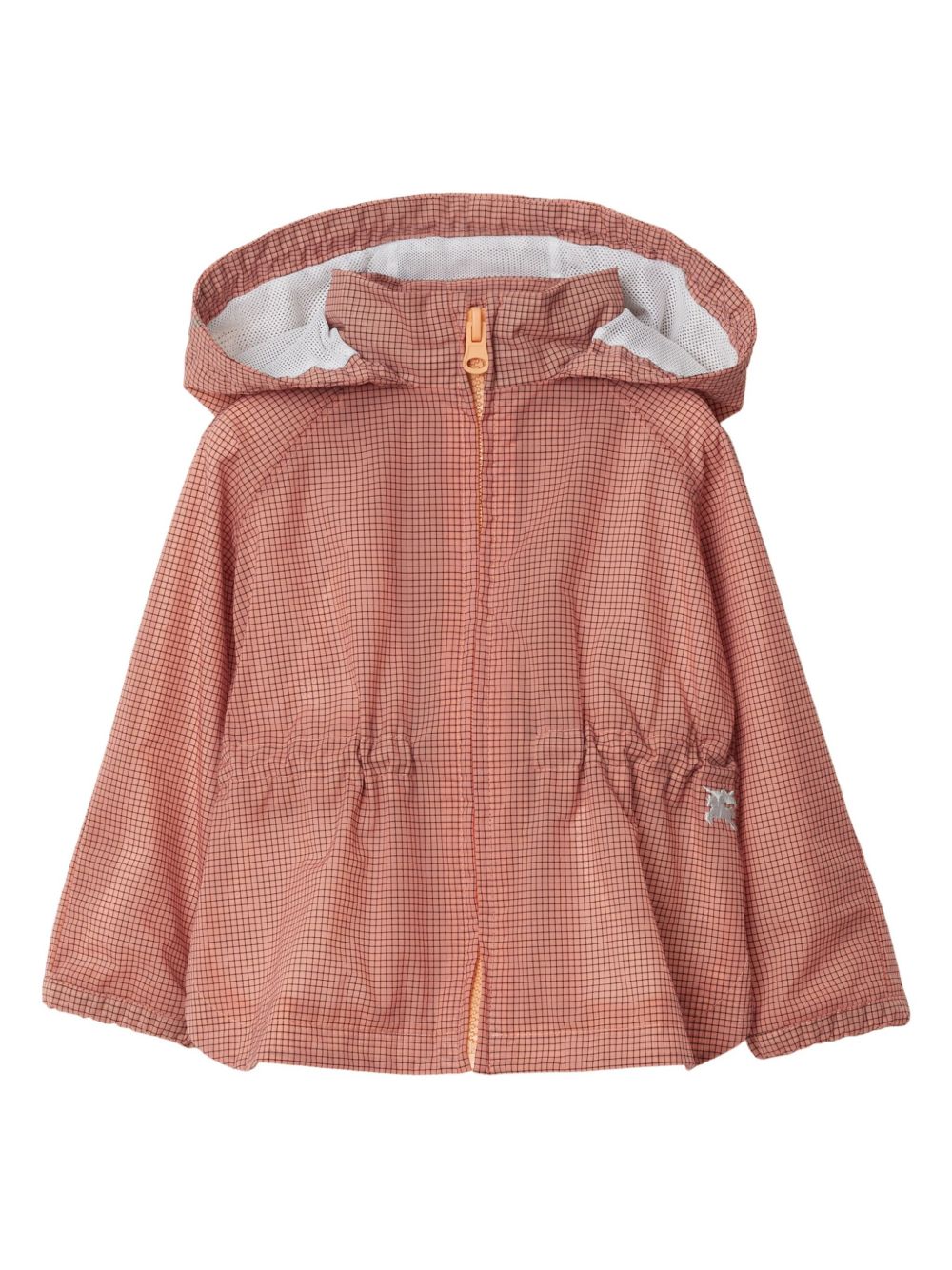 Burberry Kids 格纹连帽外套 - 粉色