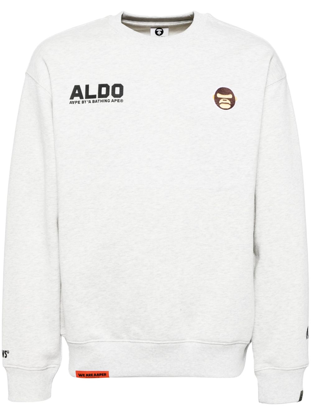 AAPE BY *A BATHING APE® logo刺绣卫衣 - 灰色
