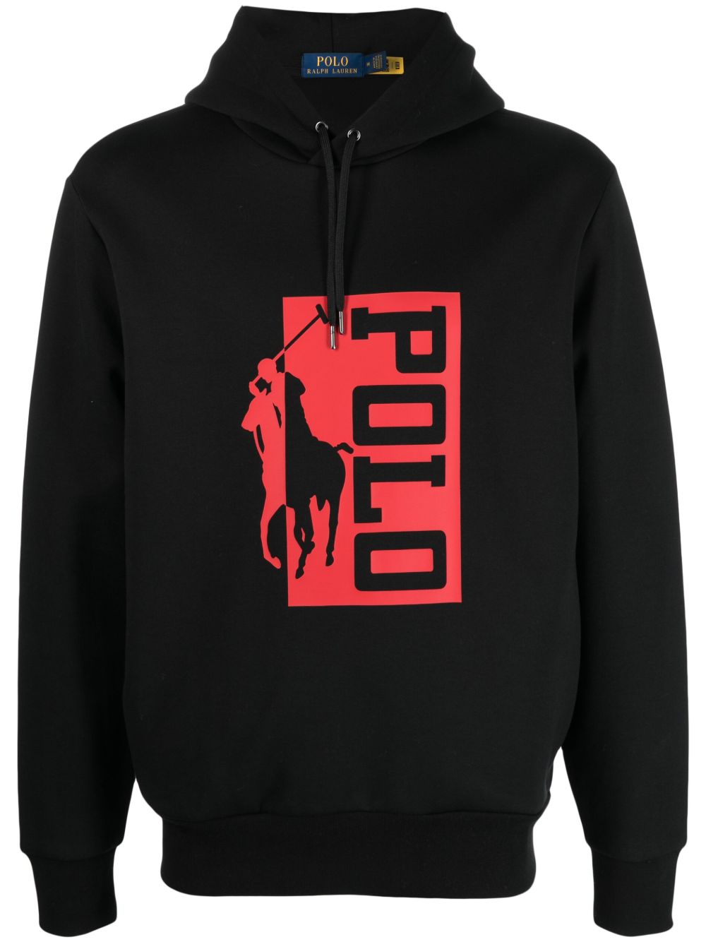 Polo Ralph Lauren logo印花棉混纺连帽衫 - 黑色