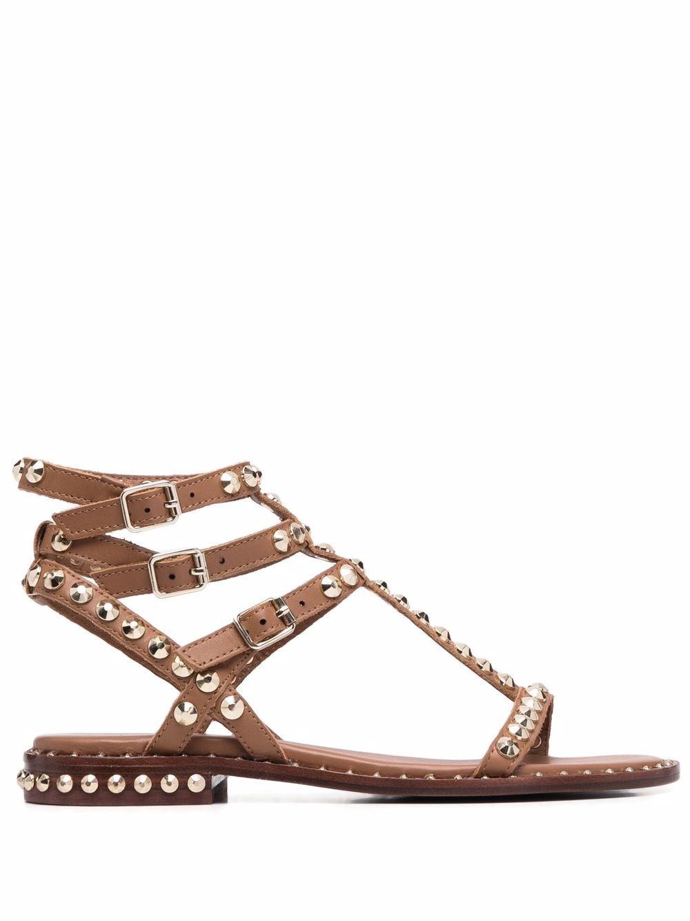 Ash Ariel Rockstud 缀饰凉鞋 - 褐色