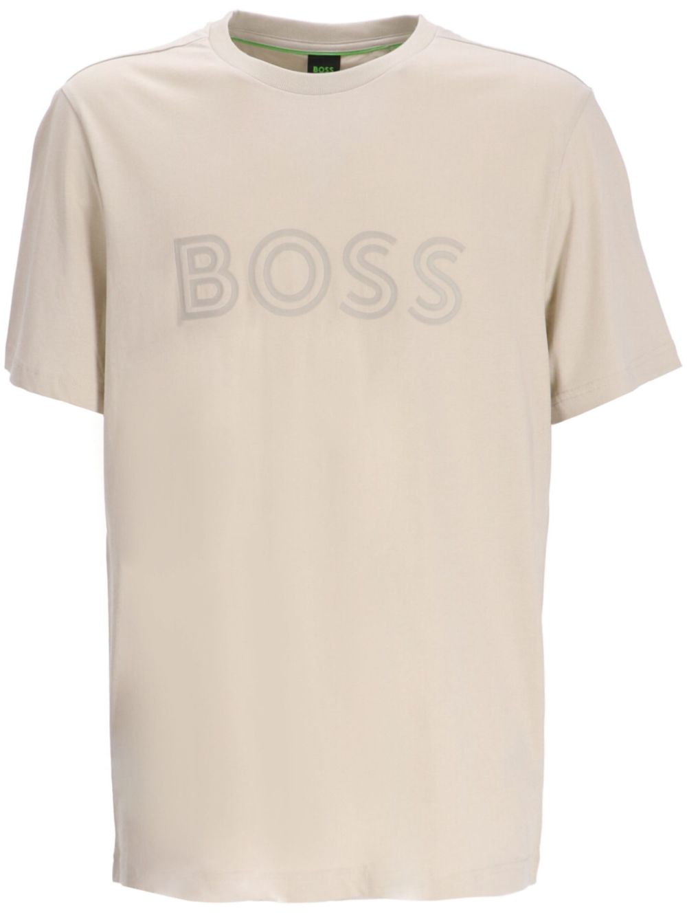 BOSS logo压纹T恤 - 中性色