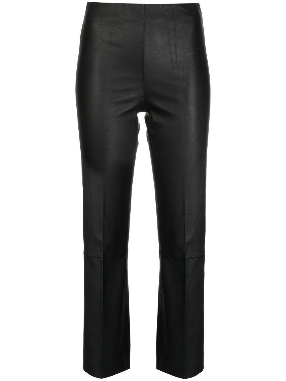 By Malene Birger Florentina 皮质露踝裤 - 黑色