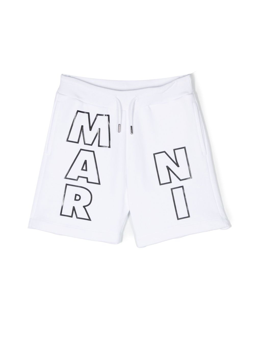 Marni Kids logo印花运动短裤 - 白色