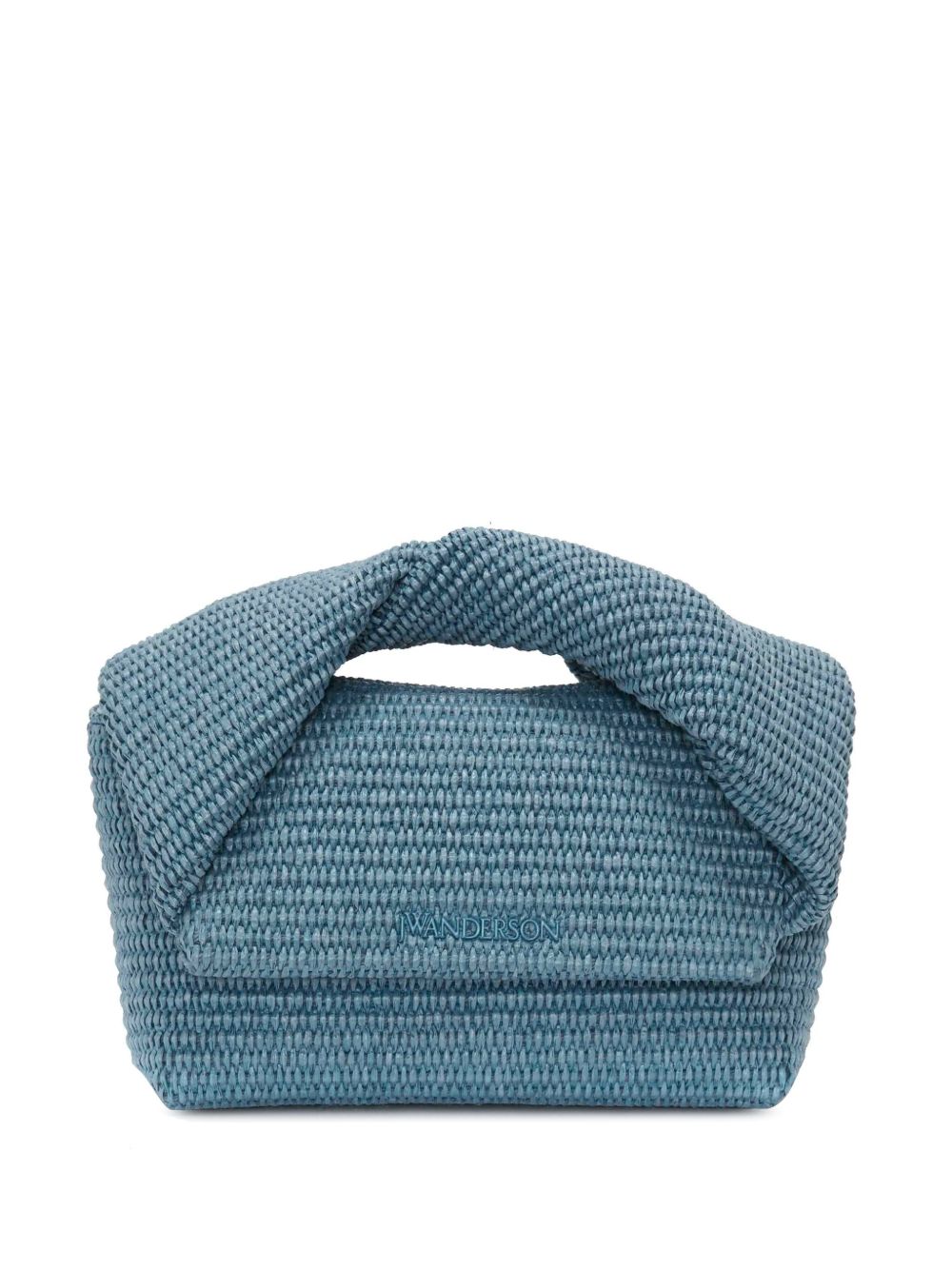 JW Anderson Twister 中号拉菲草手提包 - 蓝色