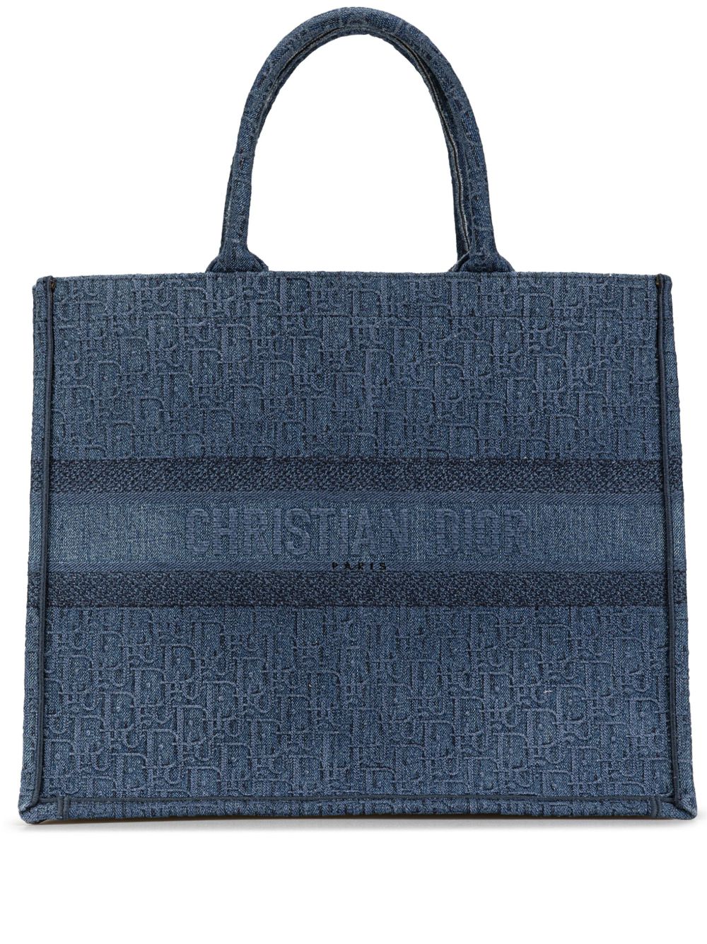 Christian Dior Pre-Owned Oblique Book 大号牛仔托特包（2019年典藏款） - 蓝色