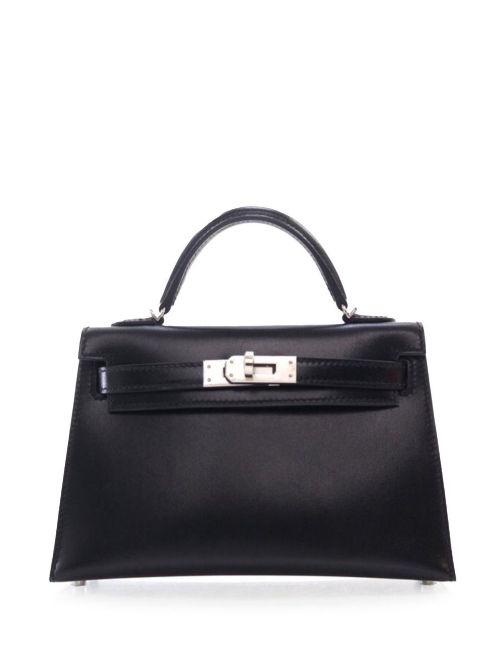 Hermès Pre-Owned Kelly Sellier II 20 迷你牛犊纹皮斜挎包（2019年典藏款） - 黑色