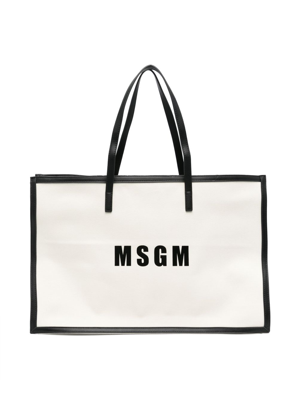 MSGM Kids logo印花帆布托特包 - 中性色