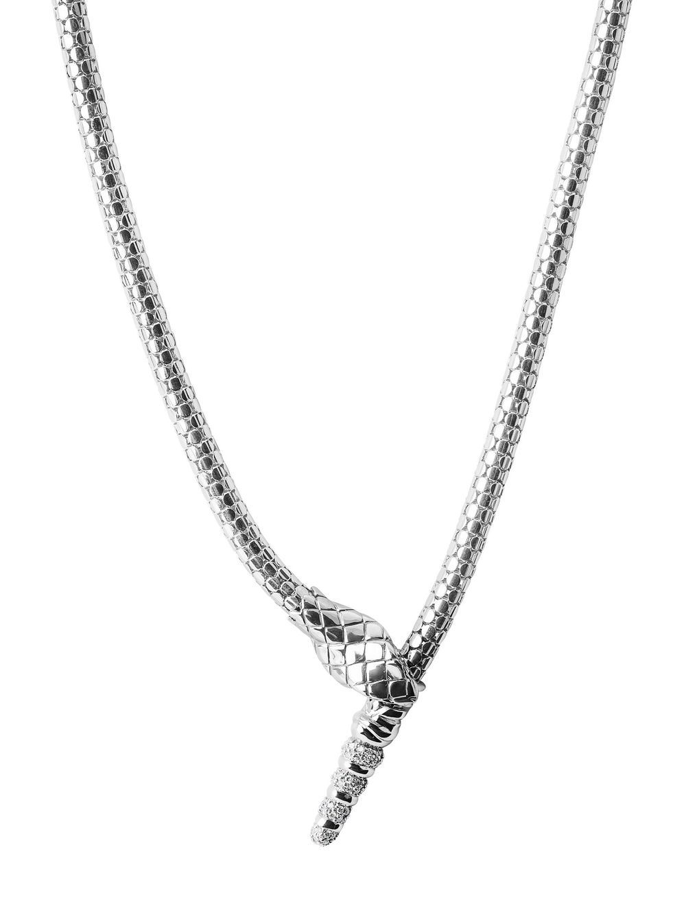 TANE México 1942 Snake 钻石项圈式项链 - 银色