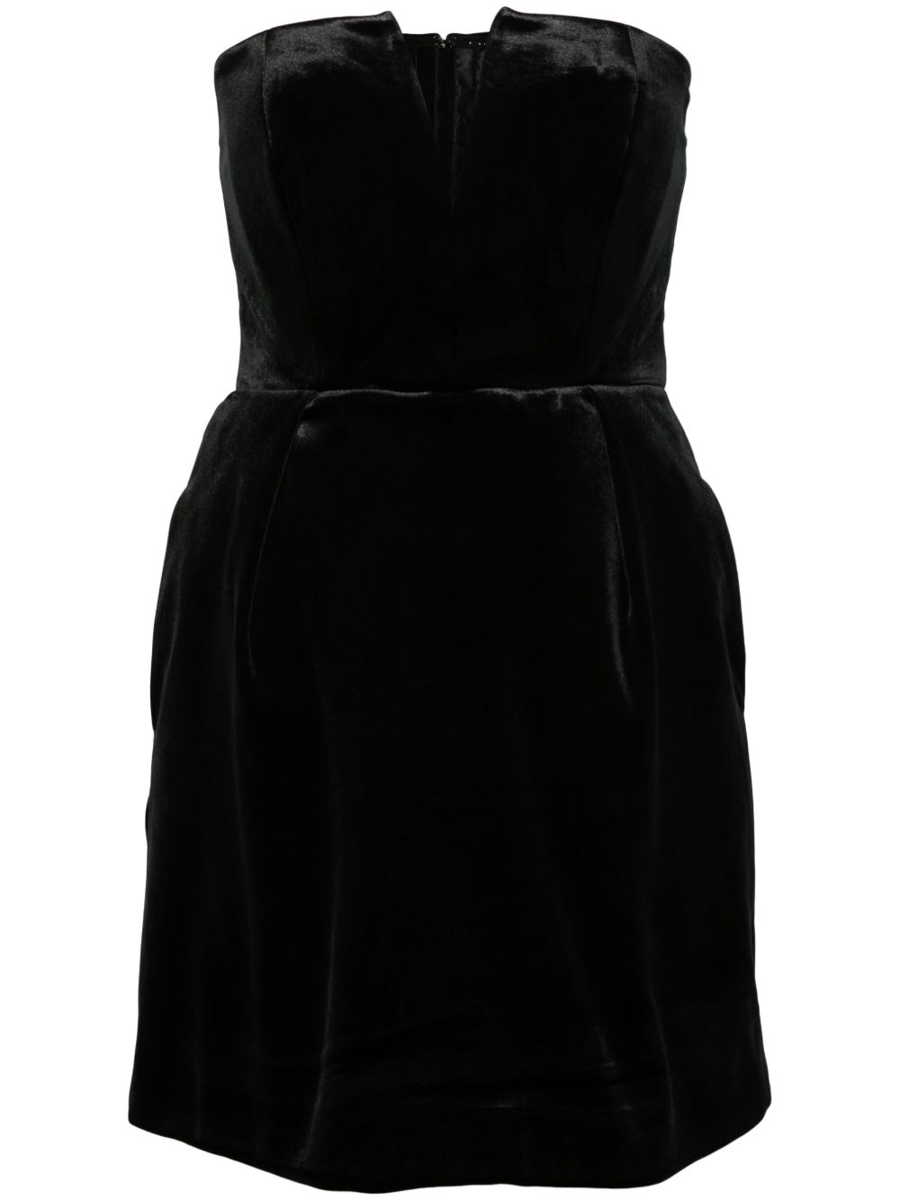 Roland Mouret 丝绒迷你连衣裙 - 黑色