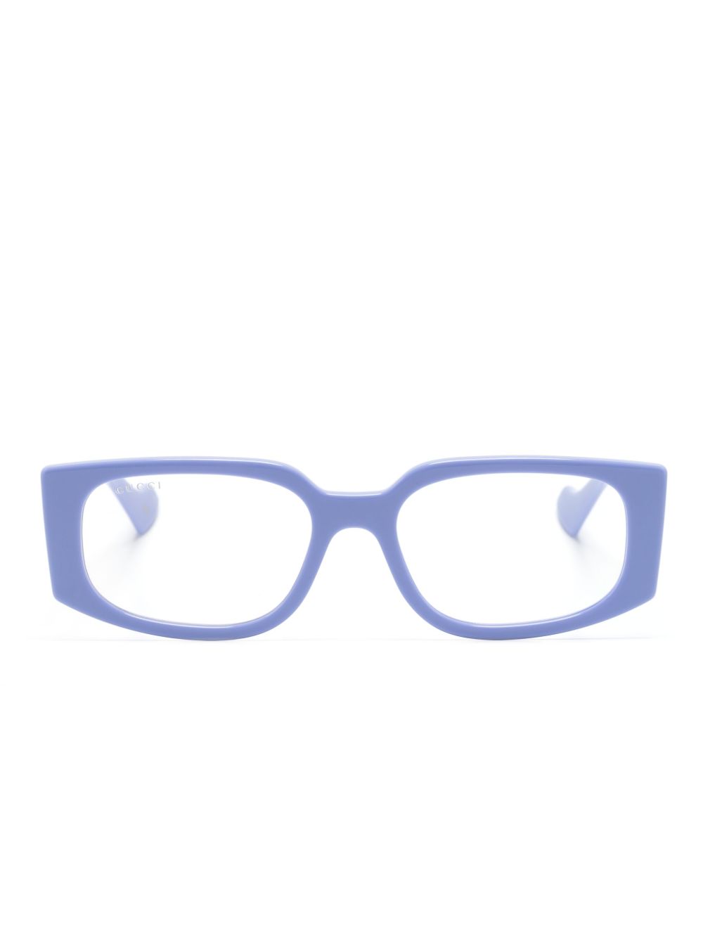 Gucci Eyewear Double-G 长方形镜框眼镜 - 紫色