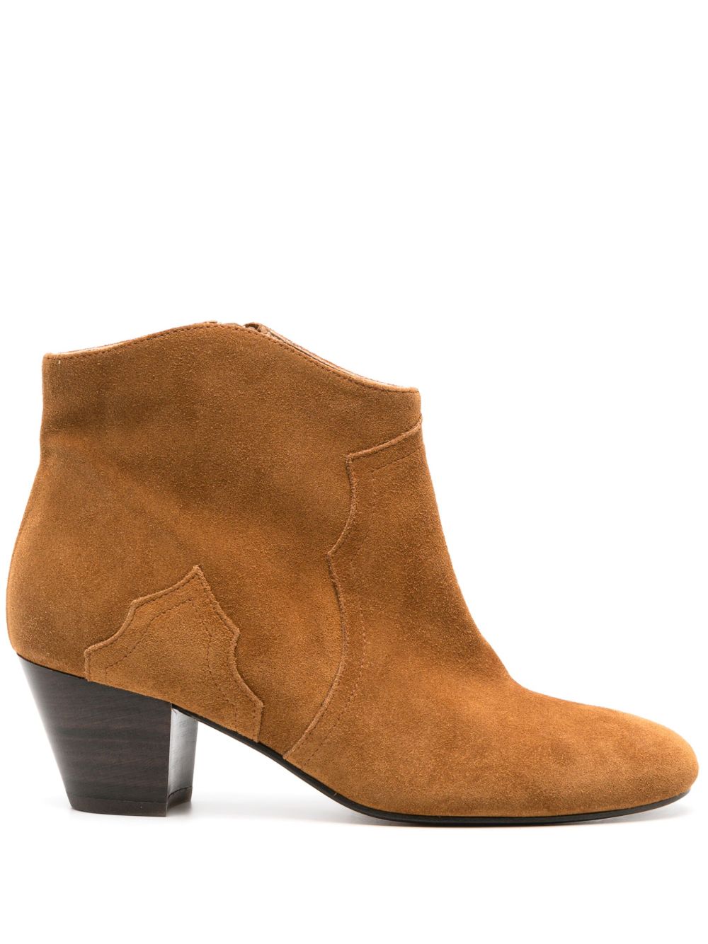 ISABEL MARANT Dicker 中跟绒面皮靴 - 褐色
