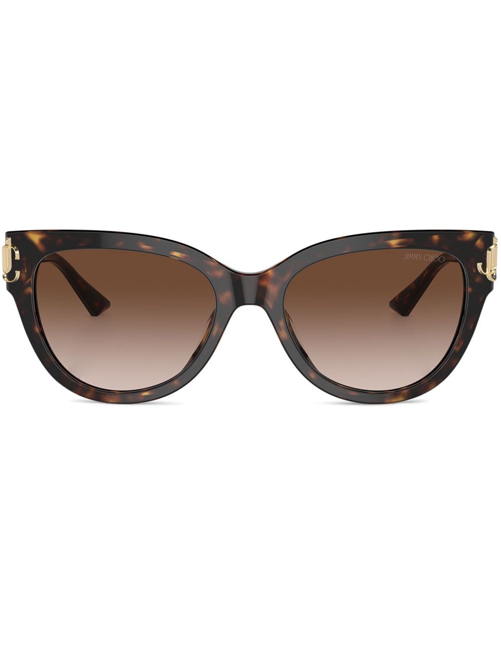 Jimmy Choo Eyewear 猫眼框太阳眼镜 - 褐色