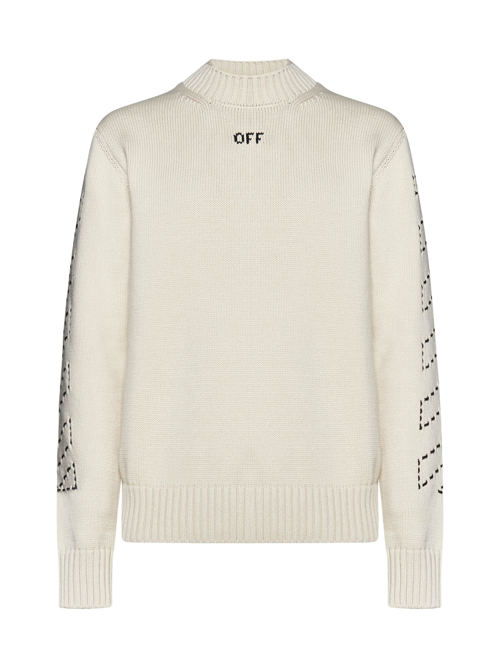 Off-White Diagonal Arrow Sweater With Logo
