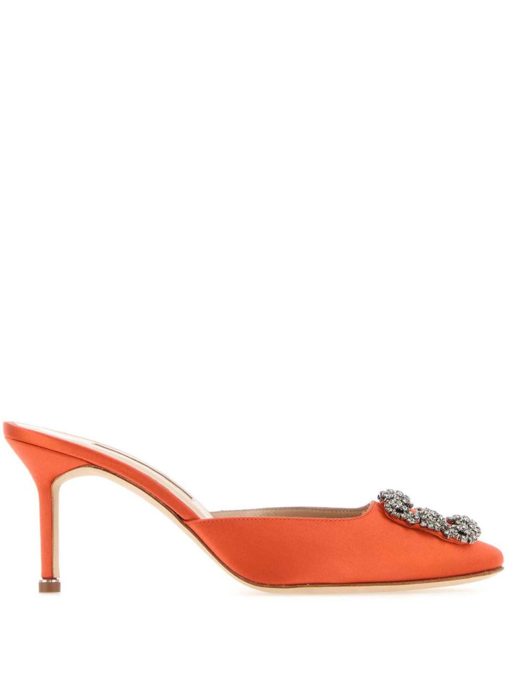 Manolo Blahnik Hangisi 中跟穆勒鞋（7厘米） - 橘色