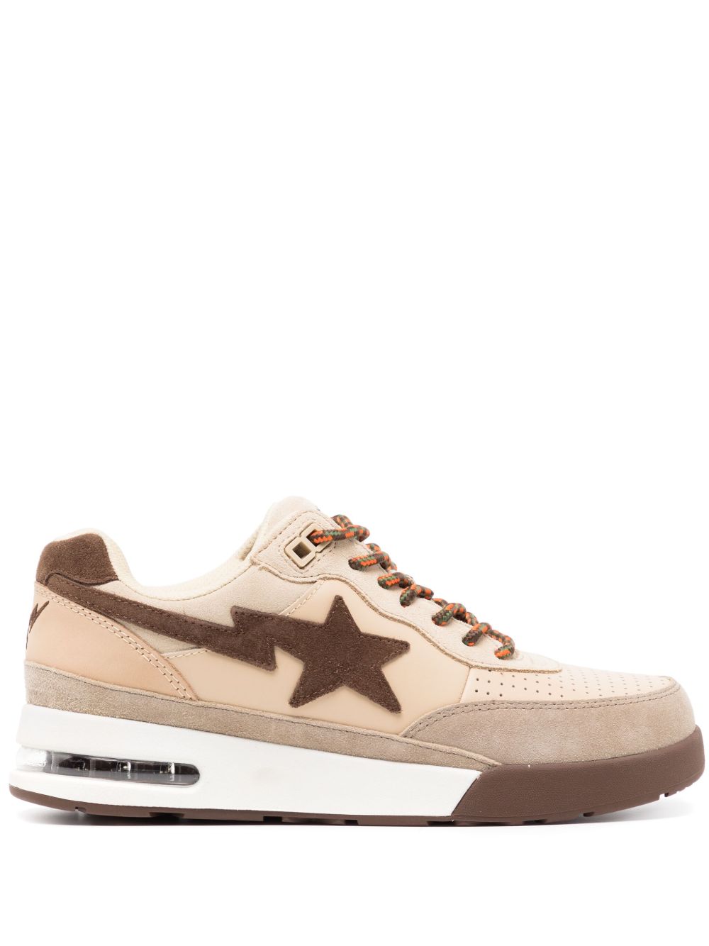 A BATHING APE® Road STA #1 皮质运动鞋 - 褐色