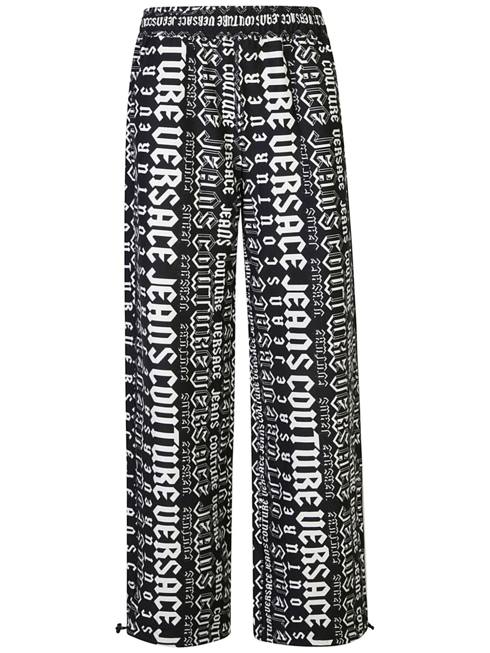 Versace Jeans Couture logo印花运动裤 - 黑色