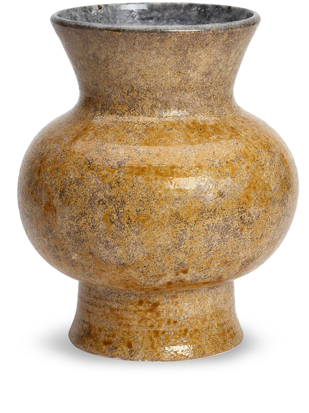 1882 Ltd Jesture Honey 抽象图案印花花瓶 （24厘米 ） - 褐色