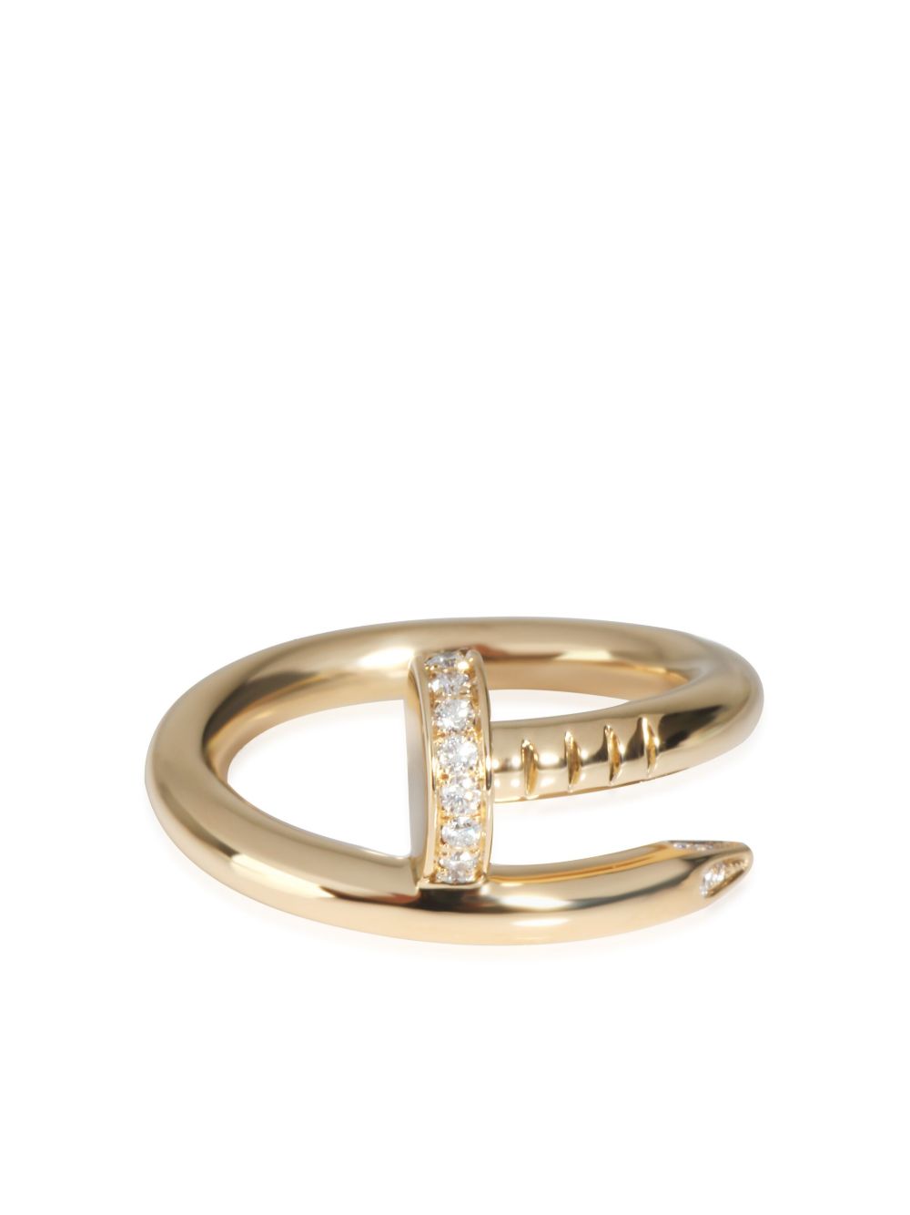 Cartier Juste Un Clou 18K黄金钻石戒指（典藏款） - 金色