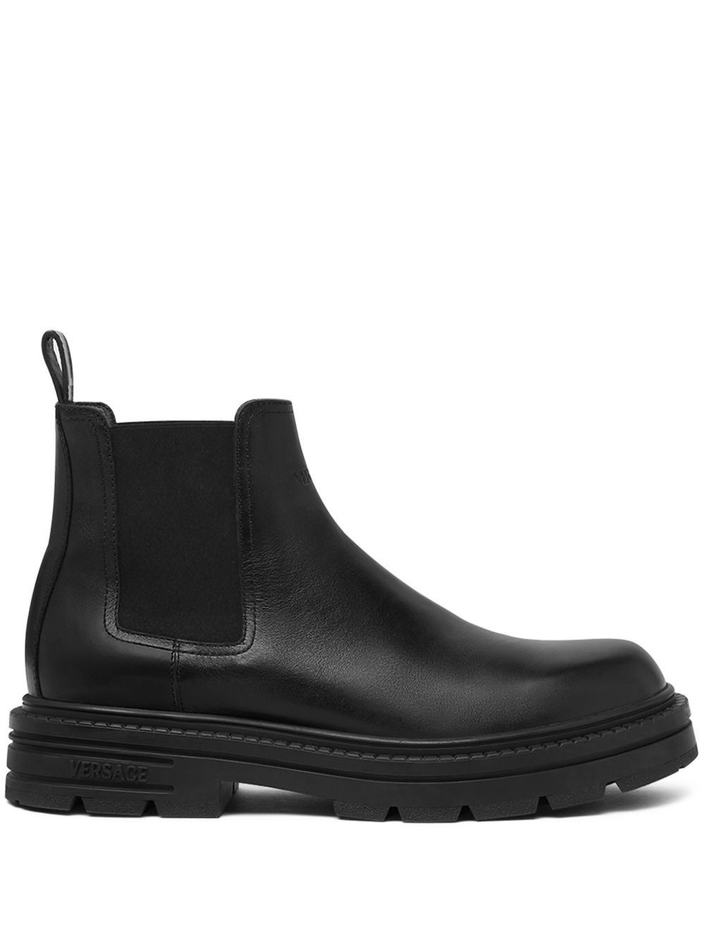 Versace Adriano 切尔西皮靴 - 黑色