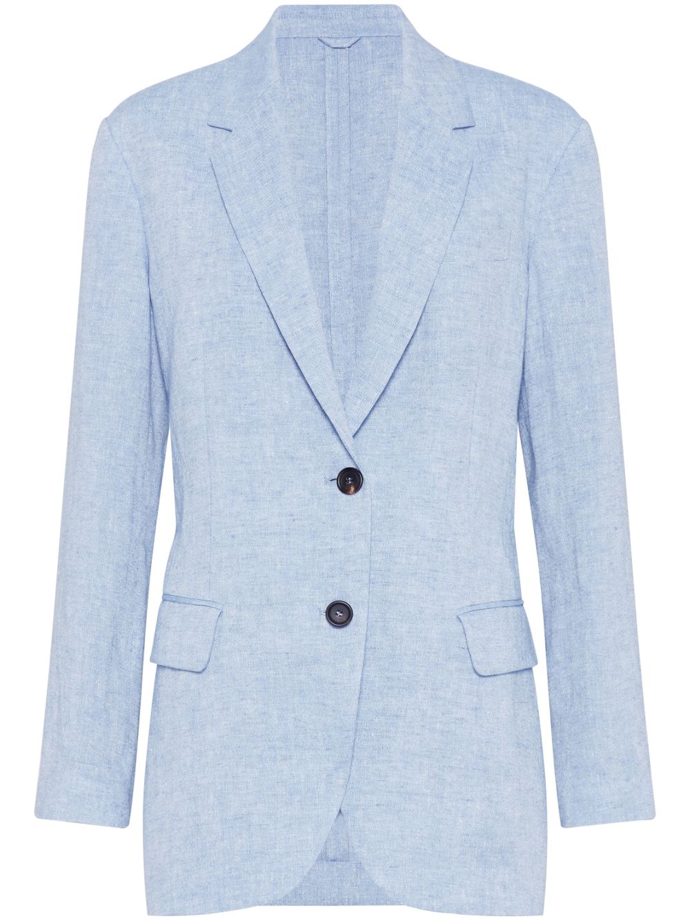 Brunello Cucinelli Monili 镶嵌西装夹克 - 蓝色