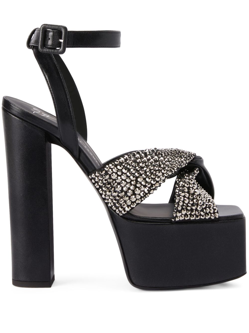 Giuseppe Zanotti Souree 晶饰高跟凉鞋 - 黑色