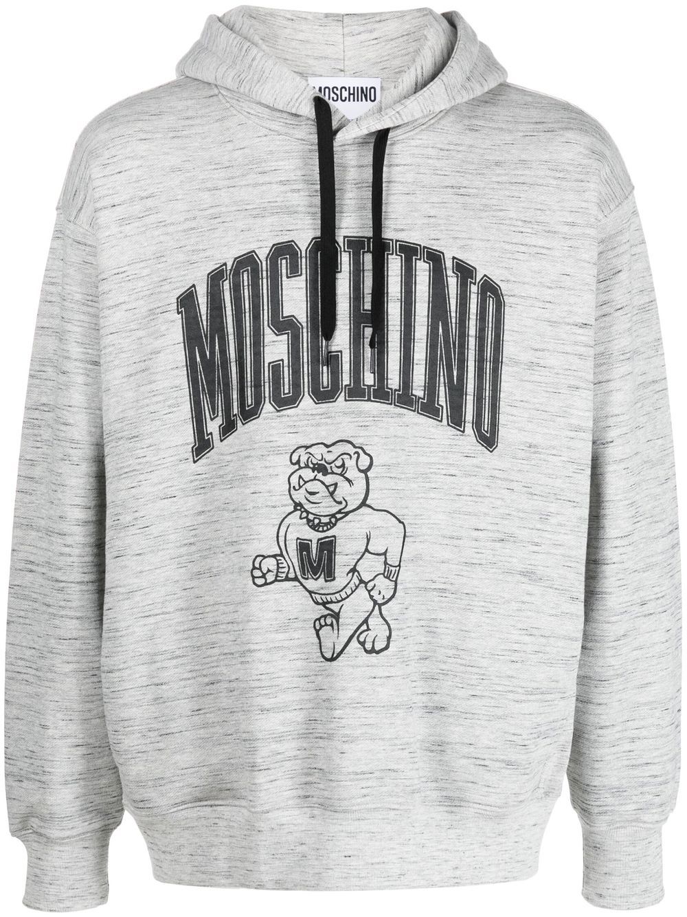 Moschino 莫斯奇诺 logo抽绳连帽衫 - 灰色