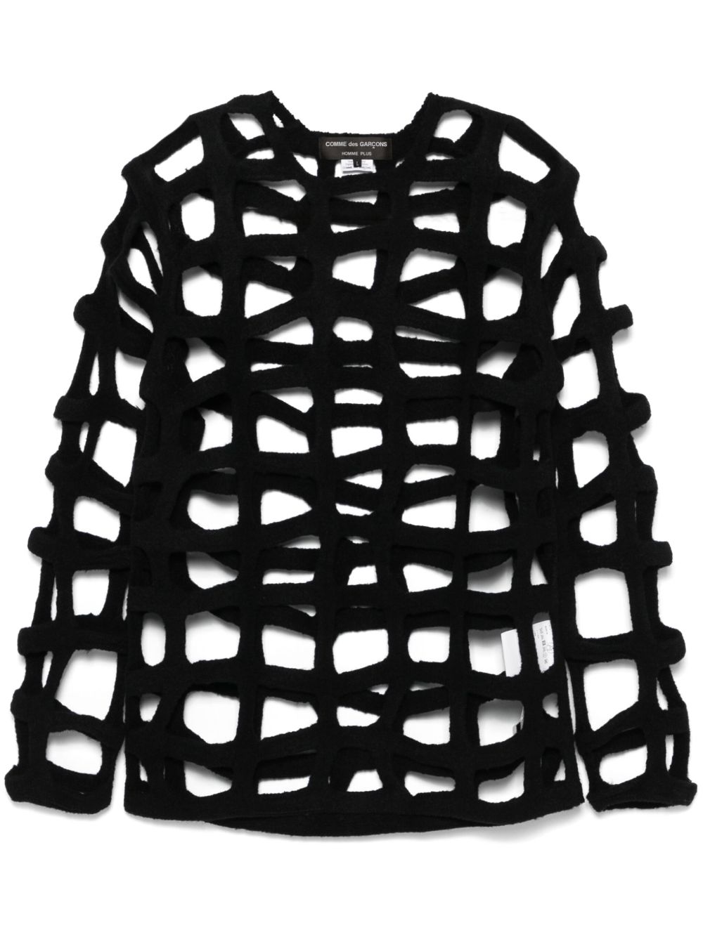 Comme des Garçons Homme Plus 镂空毛衣 - 黑色