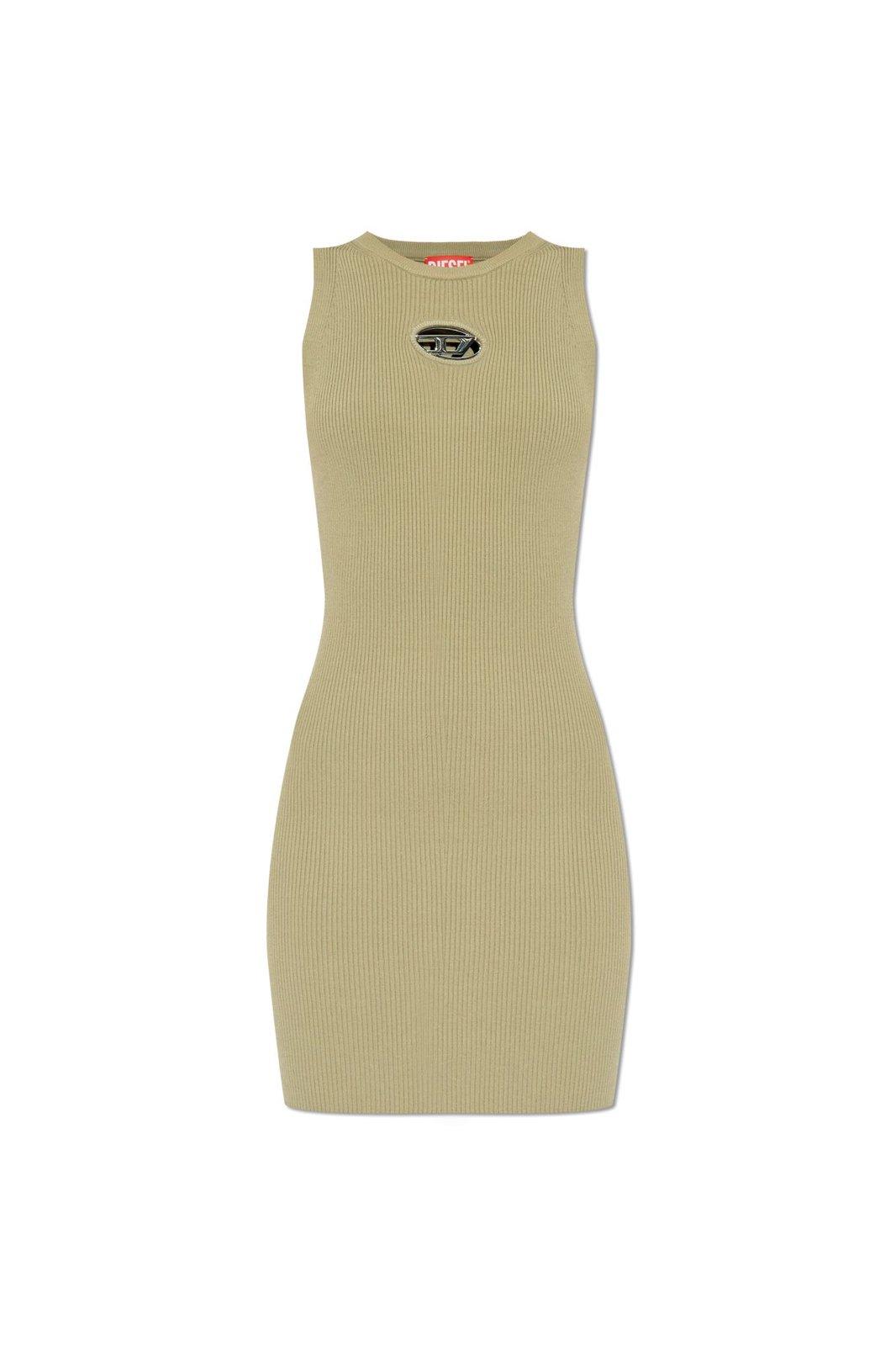 Diesel M-caddix Ribbed Knit Sleeveless Dress