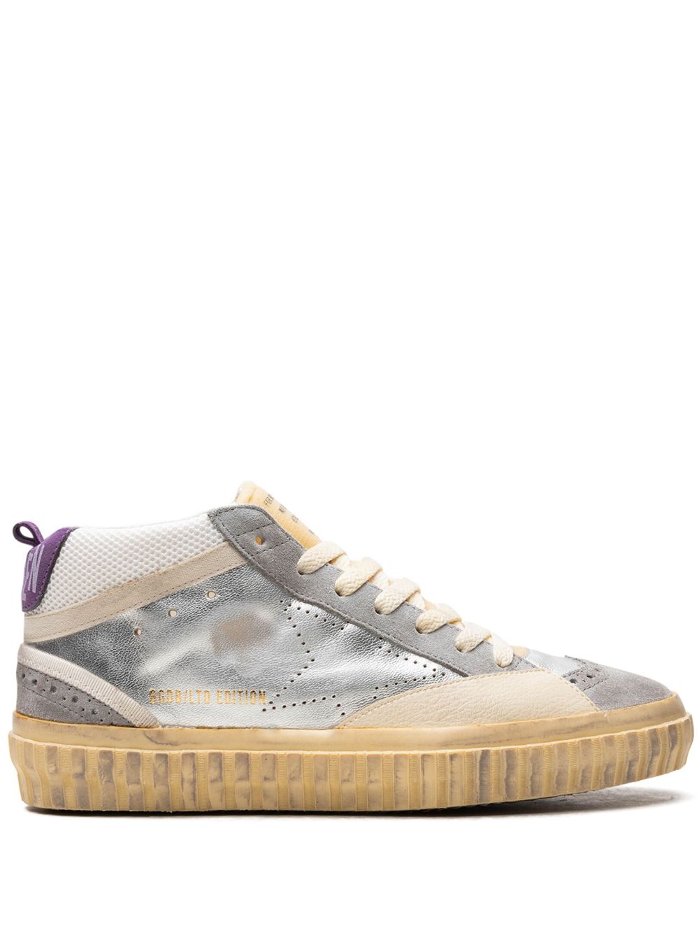 Golden Goose Mid Star Silver/Silver Sconce/Purple 运动鞋 - 银色