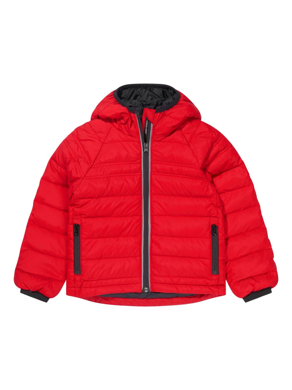 Canada Goose Kids 标贴连帽夹克 - 红色