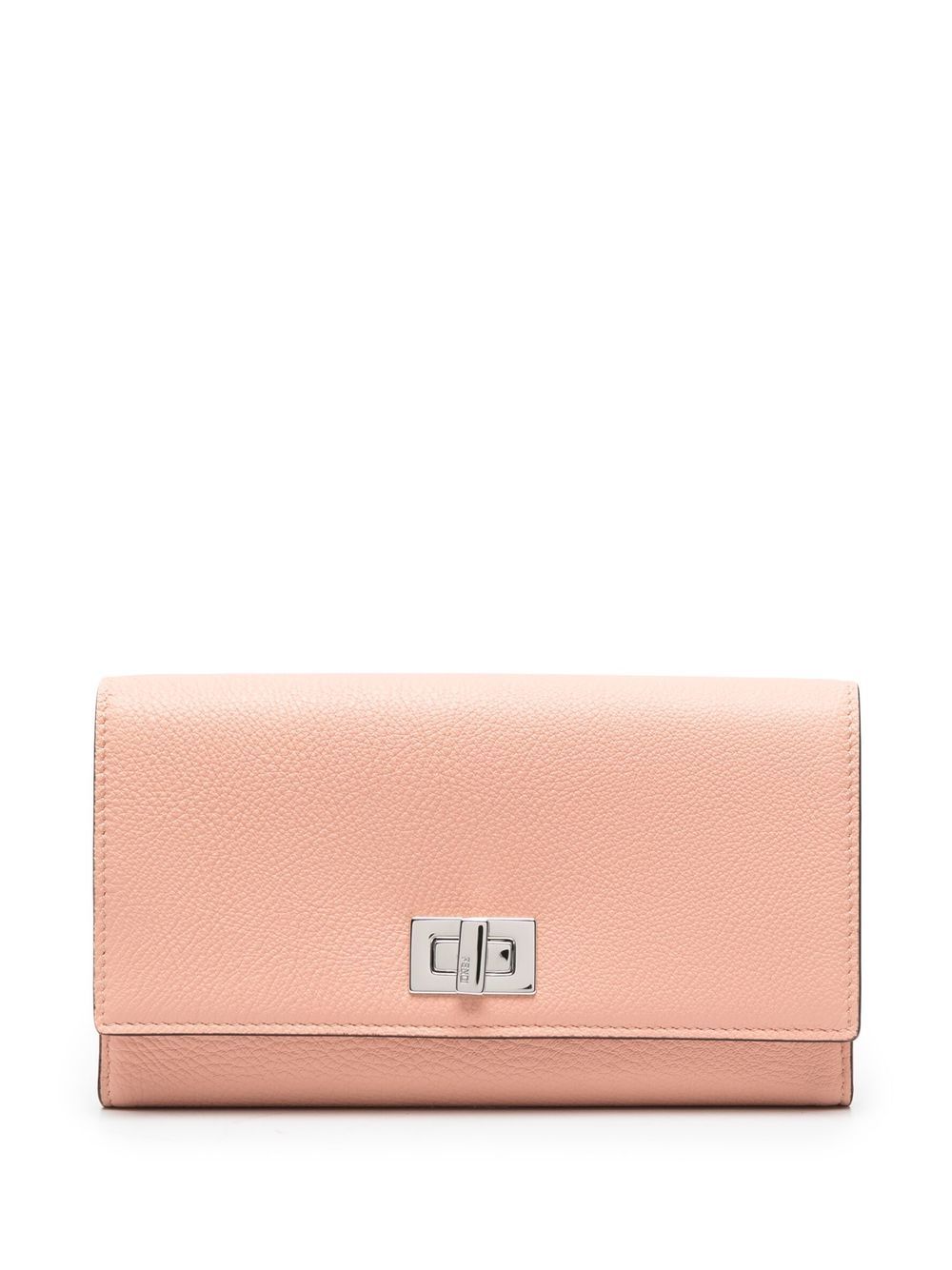 FENDI 旋扣皮质钱包 - 中性色