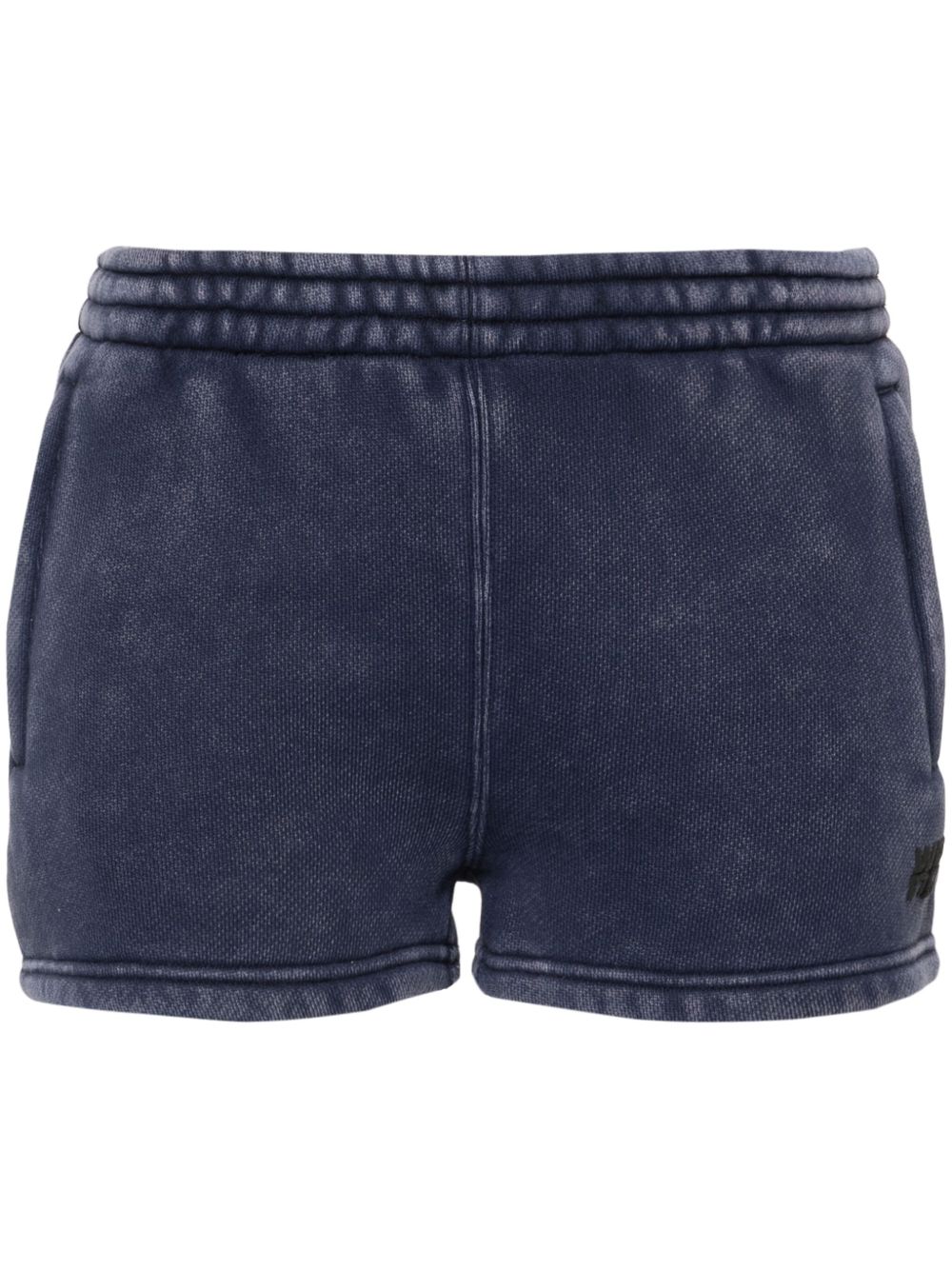 Alexander Wang logo压纹运动短裤 - 蓝色