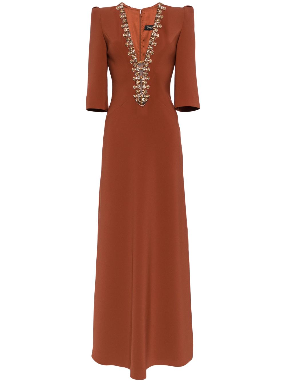 Jenny Packham Rive Gauche 晶饰礼服 - 褐色