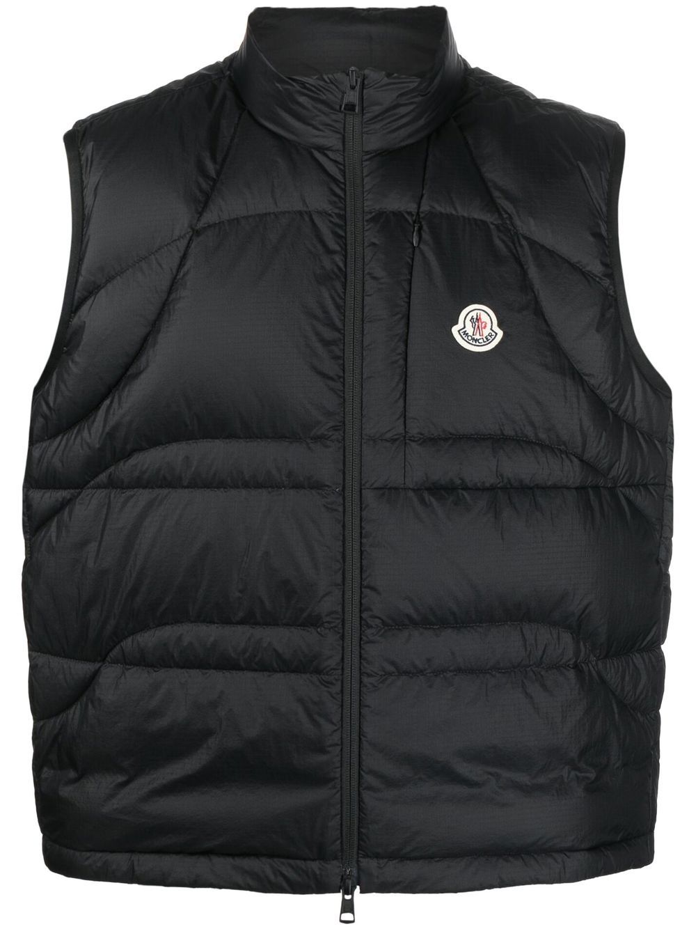 Moncler Cursa 填充马甲 - 黑色