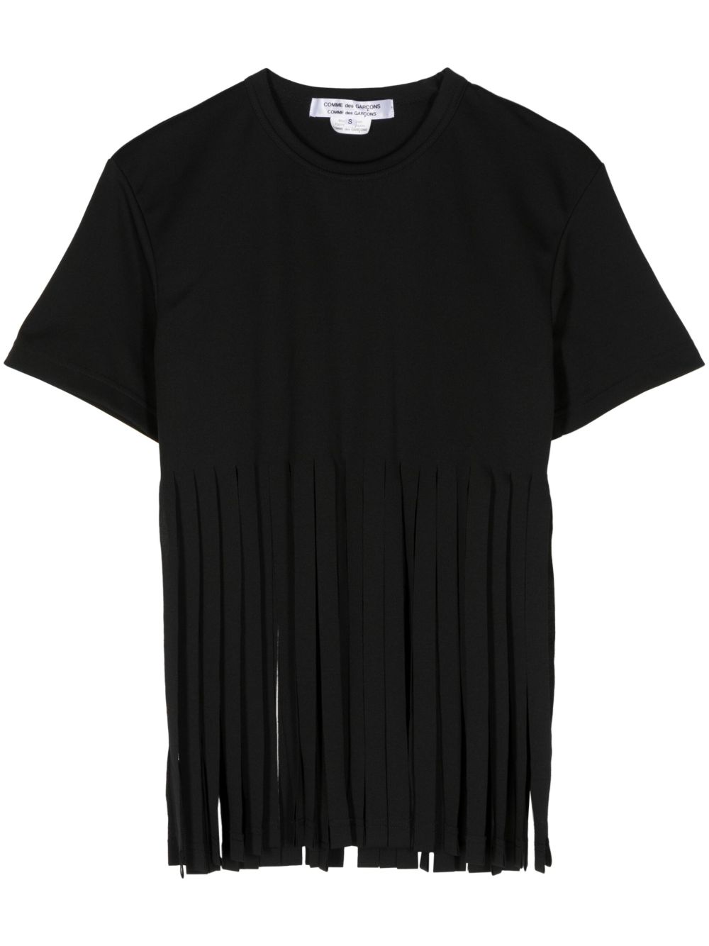Comme Des Garçons Comme Des Garçons 流苏细节平纹针织T恤 - 黑色