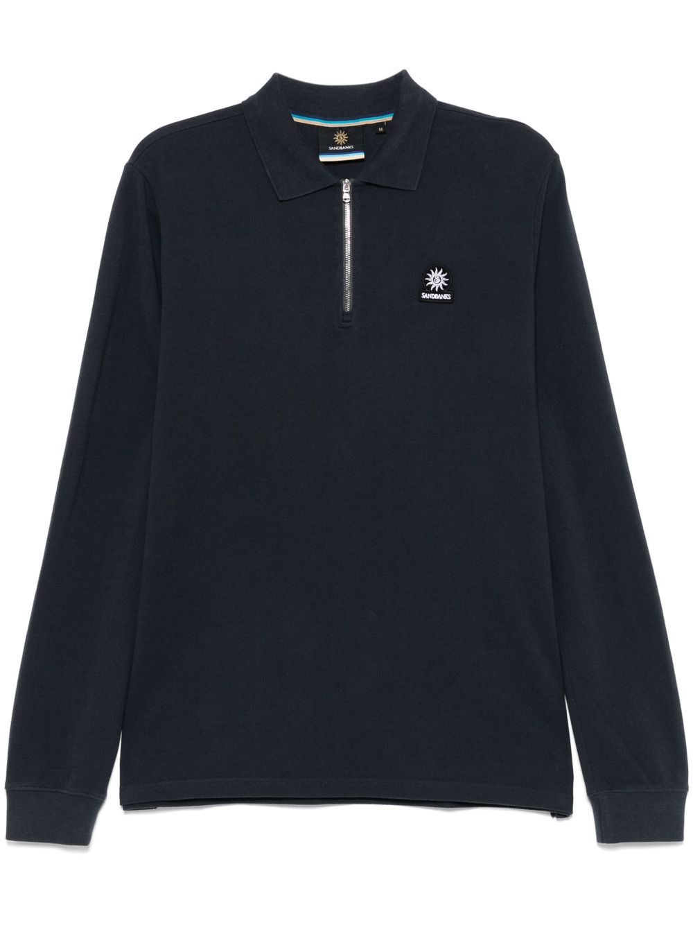 SANDBANKS badge-logo polo shirt - 灰色