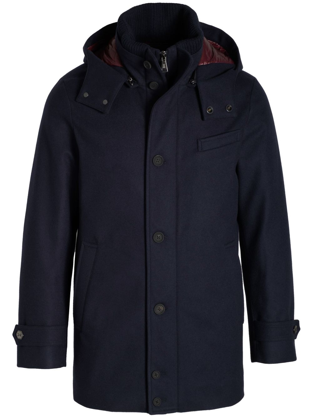 Norwegian Wool City Active 连帽派克大衣 - 蓝色