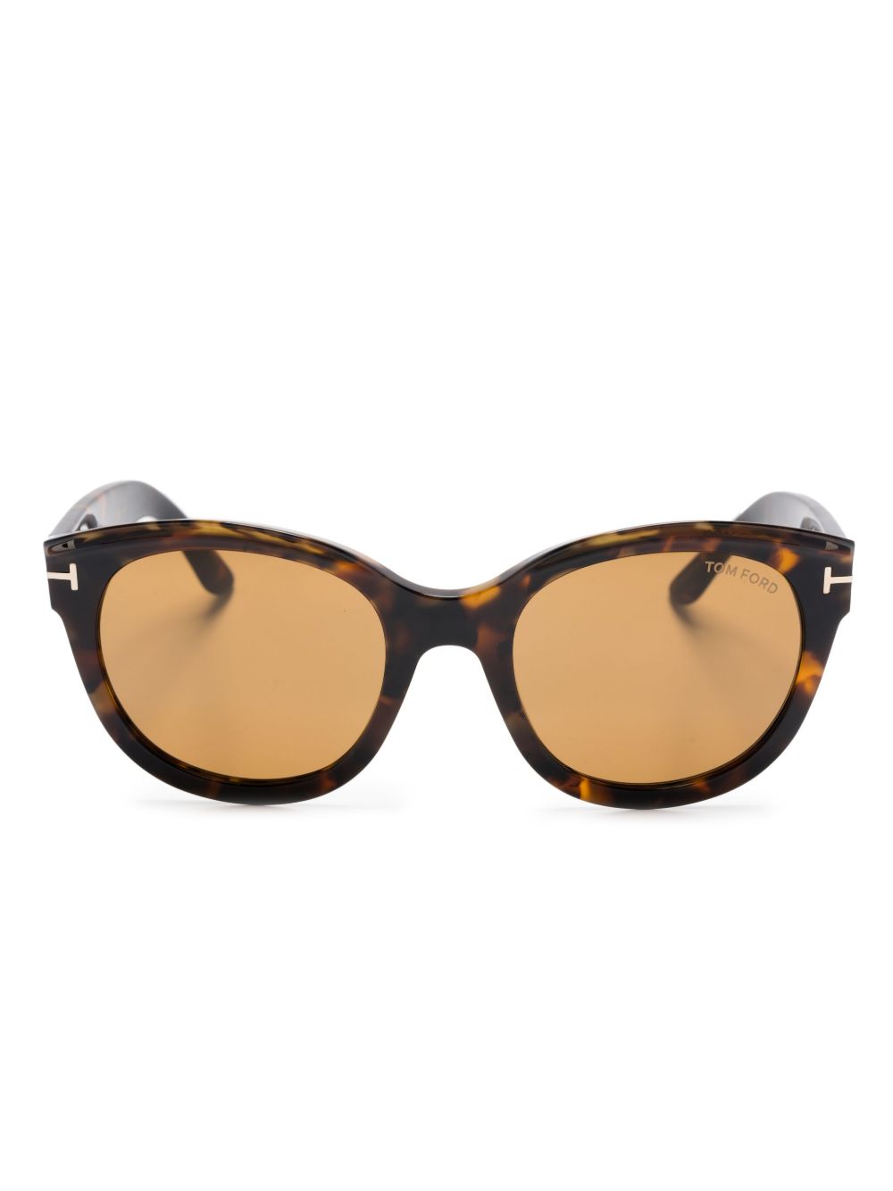 TOM FORD Eyewear Tamara 超大镜框太阳眼镜 - 褐色