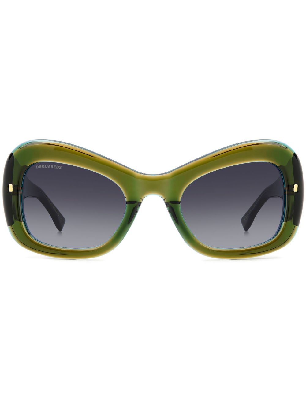 DSQUARED2 EYEWEAR logo标牌太阳眼镜 - 绿色