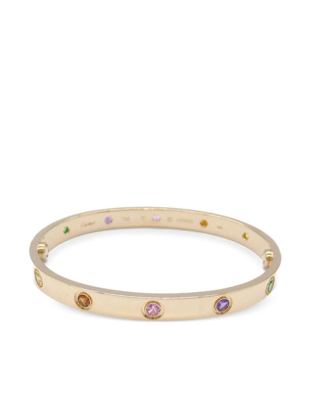 Cartier 18K玫瑰金 Love Bless 多宝石手链（2010年代典藏款） - 金色