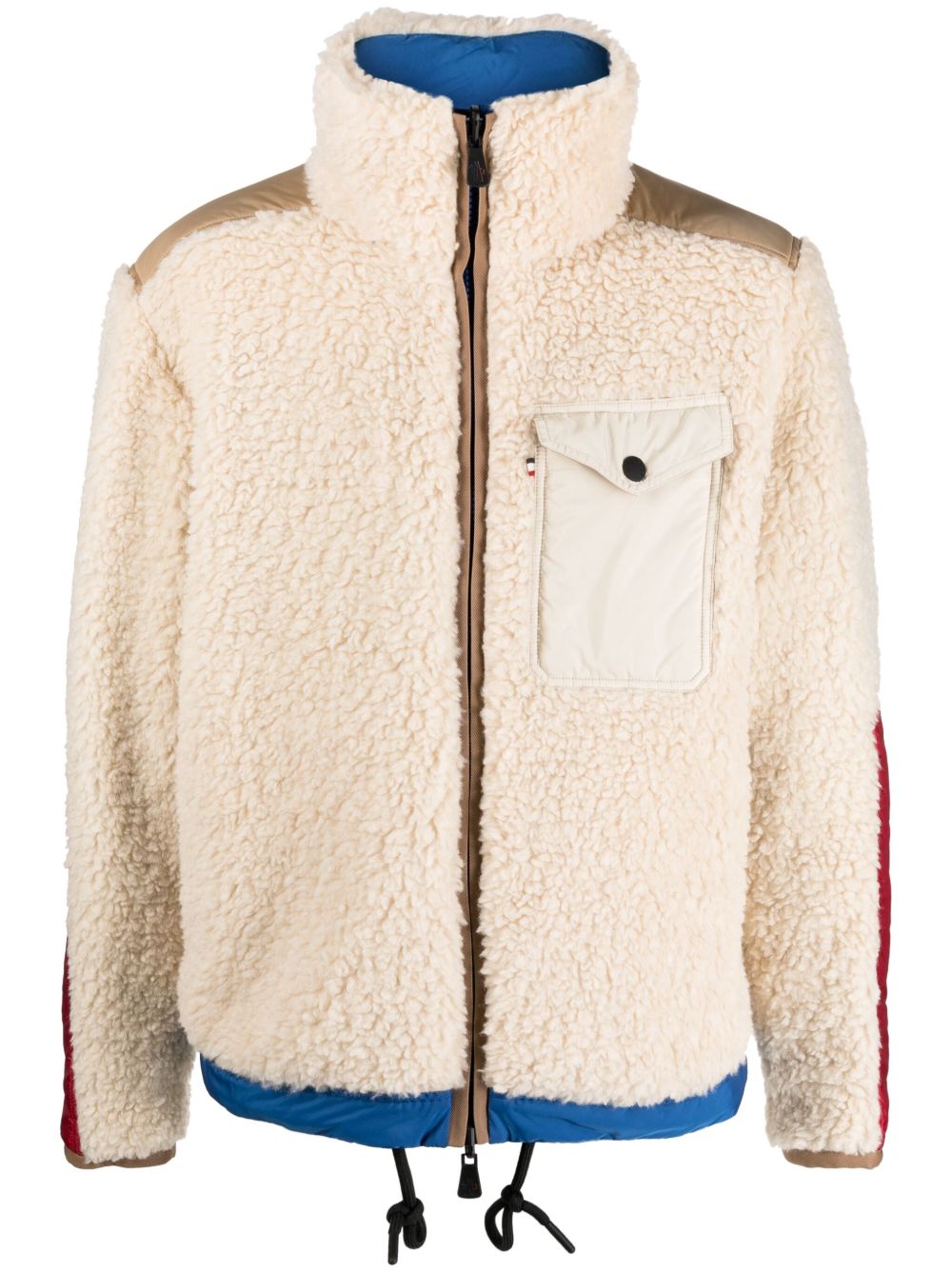 Moncler Grenoble Plattiers 抓绒飞行员夹克 - 中性色