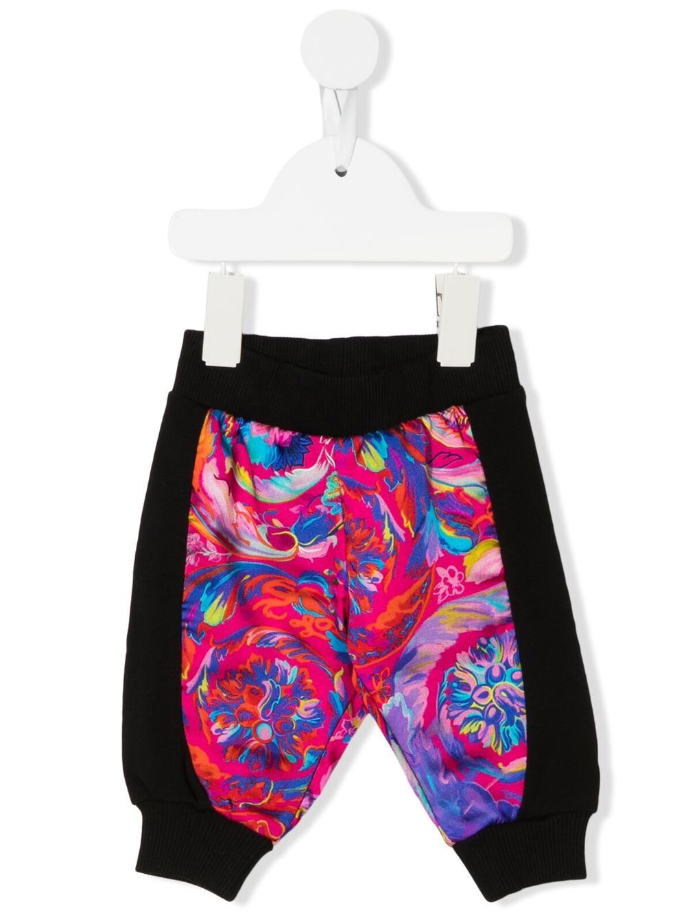 Versace Kids 范思哲 Kaleidoscopic Barocco 运动裤 - 黑色