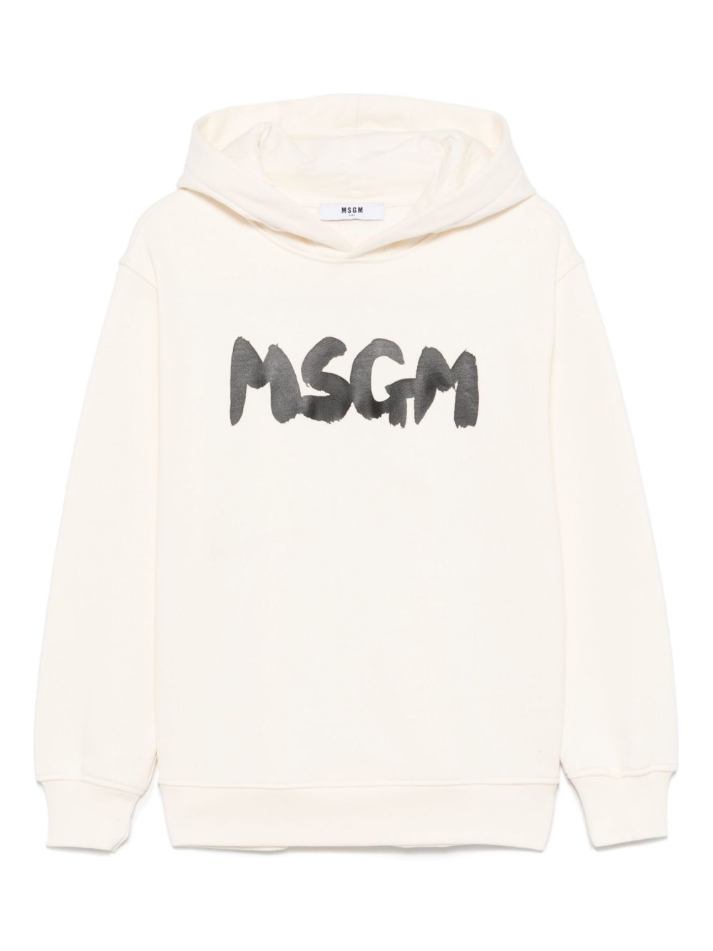 MSGM Kids logo印花连帽衫 - 中性色